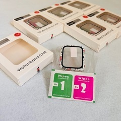 Apple Watch用 全面保護ケース  軽量 装着簡単 高感度 防塵 かわいい色柄 未使用 6箱セット の画像