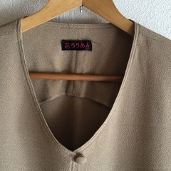 花ちりめん/秋物ロングベスト風ジャケットの画像