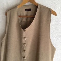 花ちりめん/秋物ロングベスト風ジャケットの画像