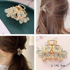 フラワーヘアクリップ（新品）の画像