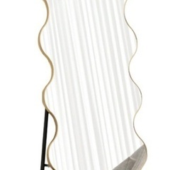 なみ型の金縁かがみ　160✖️60cm