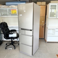 【超美品‼️】日立 2015年製 415Lノンフロン冷凍冷蔵庫 自動製氷 高級ガラスドア クリスタルシャンパン♪の画像