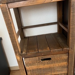 棚　シェルフ　ブラウンアンティーク木目
