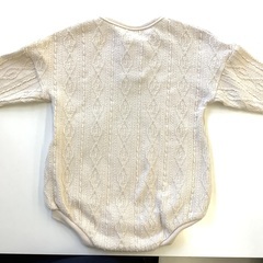 little one ニット編みロンパース　長袖　70cmの画像
