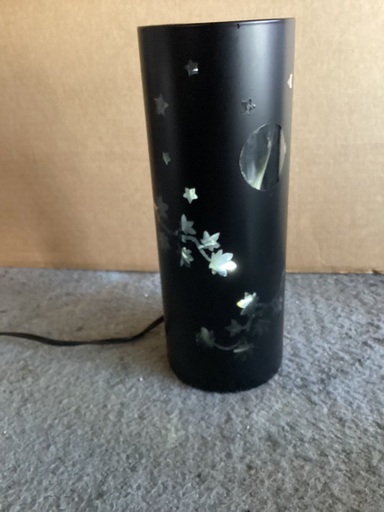 電飾付きのガラスの花瓶　秋の風景　手作り品