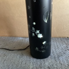 電飾付きのガラスの花瓶　秋の風景　手作り品