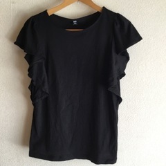 UNIQLO/フリル袖Tシャツ