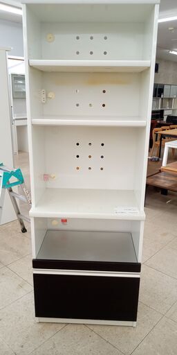 ★ジモティ割あり★  食器棚 白 H200×D45×W70 クリーニング済み TJ8855