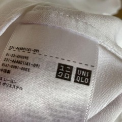 UNIQLO リボン付きブラウス 白 の画像