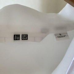 UNIQLO リボン付きブラウス 白 の画像