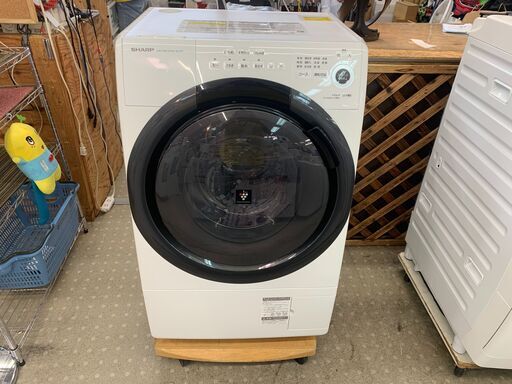 安心の分解洗浄済シャープ7.0Kg3.5Kgドラム式洗濯乾燥機 ES-S7F-WL 2021年製 保証有り【愛千142】