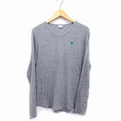 コーエン Tシャツ Vネック 長袖 コットン L グレー レディース