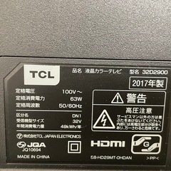 TCL 液晶テレビ　32インチの画像