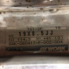 WORK　TERMIST　ワーク　ターミスト　アルミホイール 4本 19インチ　8.5J　PCD114.3　5穴　ET41　ハブ径約73の画像