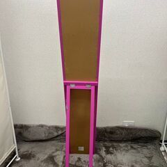 ☆直接引き取り歓迎☆ 全身鏡 ピンクの画像