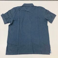 ss6788　エディバウアー ポロシャツ Mサイズ 半袖 ブルーグレー Eddie Bauer メンズ 半袖 春物 夏物 ブルー系 薄手 綿 エディバウアー 中古の画像