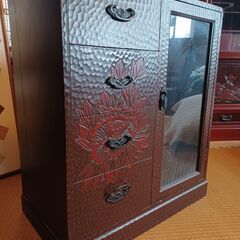 お引取り限定　鎌倉彫道具入れ　購入時１１万の画像