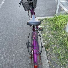 自転車　No.1468　パープル　シティサイクル　ママチャリ　26インチ　ZEPHYRUS　【リサイクルショップどりーむ荒田店】の画像
