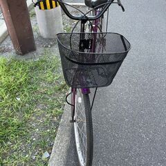 自転車　No.1468　パープル　シティサイクル　ママチャリ　26インチ　ZEPHYRUS　【リサイクルショップどりーむ荒田店】の画像