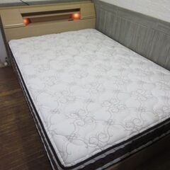 stp-2851　フランスベッド　ダブルベッド　棚付き　引き出し...