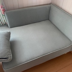 新品！ソファー軽量可愛いソファ水色1人〜2人掛けの画像
