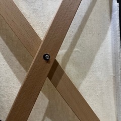 【10/31処分予定】ランドリーバスケット　木製フレーム　難ありの画像