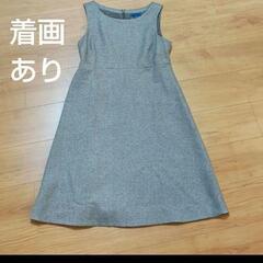 着画あり　J.Crew　ノースリーブ　ワンピース　グレーブラウン...