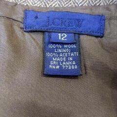 着画あり　J.Crew　ノースリーブ　ワンピース　グレーブラウン　ウール100%の画像
