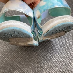 18cm ムーンスター　サンダル　水色系の画像