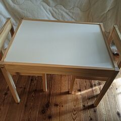 IKEA LÄTT レット 子ども用テーブル チェア2脚付