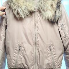 VIS　ショート丈ダウンコート　ラクーンファー