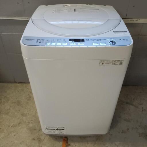【決定済】SHARP シャープ 全自動電気洗濯機 ES-GE7G 7.0kg 動作確認済み メンテナンス済み