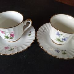 新品　Noritake　ノリタケ　ボーンチャイナ　コーヒーカップ＆ソーサー　ペアの画像