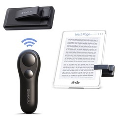 Kindleとタブレット用のアームスタンドとリモコンページめくりの画像