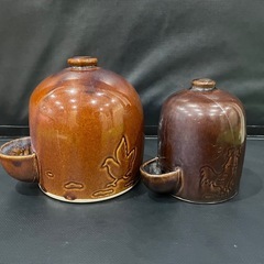 鳥の給水器 餌やり 2点セット  (ペット、インテリア)