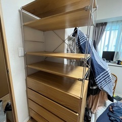無印良品のタンス代わりのシェルフ