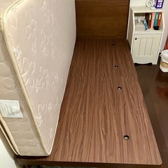 KEYUKA ケユカ　シングルベッド　ウォールナットカラー　マットレス付きの画像
