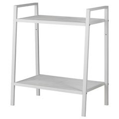 IKEA LERBERG スチールシェルフ　ホワイト　2段【中古美品】