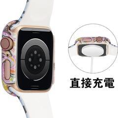 ♥️新品未使用♥️Apple Watch用 全面保護ケース PCフィルム付き 軽量 装着簡単 高感度 防塵 かわいい色柄 アップルウォッチカバー コンパチブル iWatch の画像