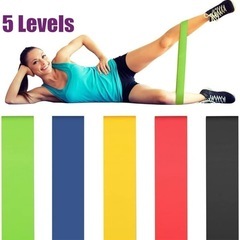 抵抗帯、運動帯、5本セットの画像