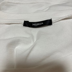 MURUA ムルーア スリーブデザインTシャツ レディース服 半袖 夏服 白の画像