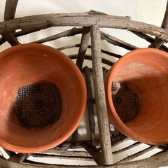 植木鉢　素焼き　2個セットの画像