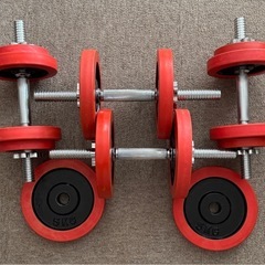 商談中・筋トレ■ラバーダンベル45kgセット（シャフト4本）おまけ付き
