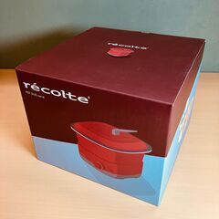 【１台５役・卓上電気鍋】recolte（レコルト）ポットデュオ キャレ RPD-4（レッド）2022年製【未使用品】の画像
