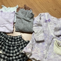 120 女の子　秋冬服　まとめ売り　8点　の画像