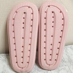 ピロースリッパ ピンク 24cm 履きやすい 柔らかい 静音 超厚底の画像