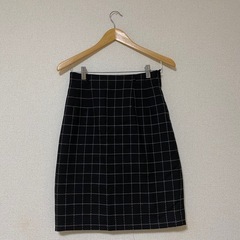 チェック柄 タイトスカート