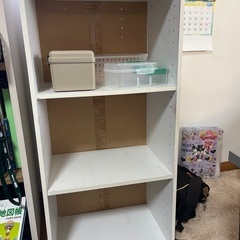 カラーボックスと百均の入れ物いつくか