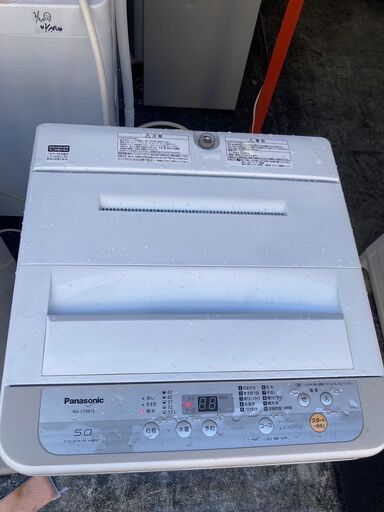 ☆中古￥11,800！Panasonic　5.0kg洗濯機　家電　2019年製　NA-F50B12型　幅56㎝ｘ奥行57㎝ｘ高さ88㎝　【BJ008】