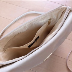 ベージュショルダーバッグ クラッチバッグ🤍の画像